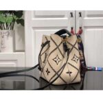 Louis Vuitton LV Women NéoNoé MM Bucket Bag Beige Embroidered Embossed Grained Cowhide – Image 3