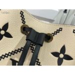 Louis Vuitton LV Women NéoNoé MM Bucket Bag Beige Embroidered Embossed Grained Cowhide – Image 6