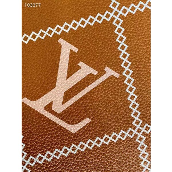 Louis Vuitton LV Women OnTheGo MM Tote Bag Arizona Embossed Supple Grained Cowhide (8)