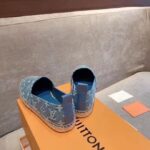 Louis Vuitton Unisex Starboard Flat Espadrille Monogram Denim Calf Leather Denim Blue - Bild 4