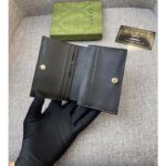 Gucci Unisex Card Case Wallet White Black GG Leather Double G - Imagen 7