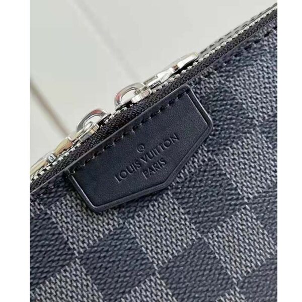 Louis Vuitton LV Unisex Alpha Wearable Wallet Damier Graphite Coated Canvas Cowhide (11)