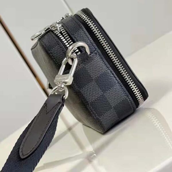 Louis Vuitton LV Unisex Alpha Wearable Wallet Damier Graphite Coated Canvas Cowhide (2)
