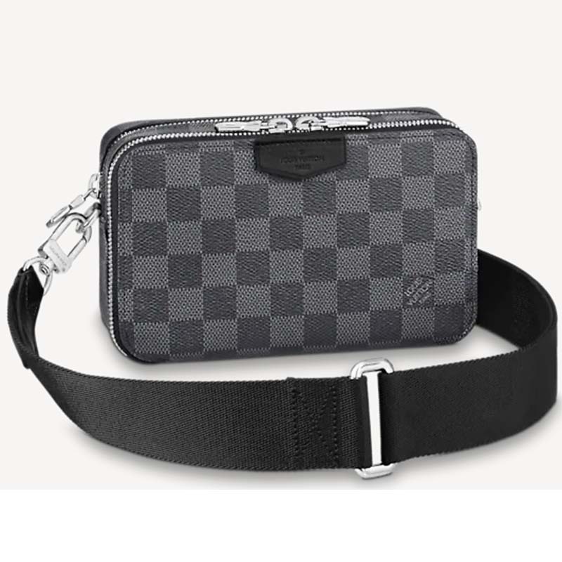 Louis Vuitton Damier Graphite Alpha Wearable Wallet - Black Messenger Bags,  Bags - LOU700566