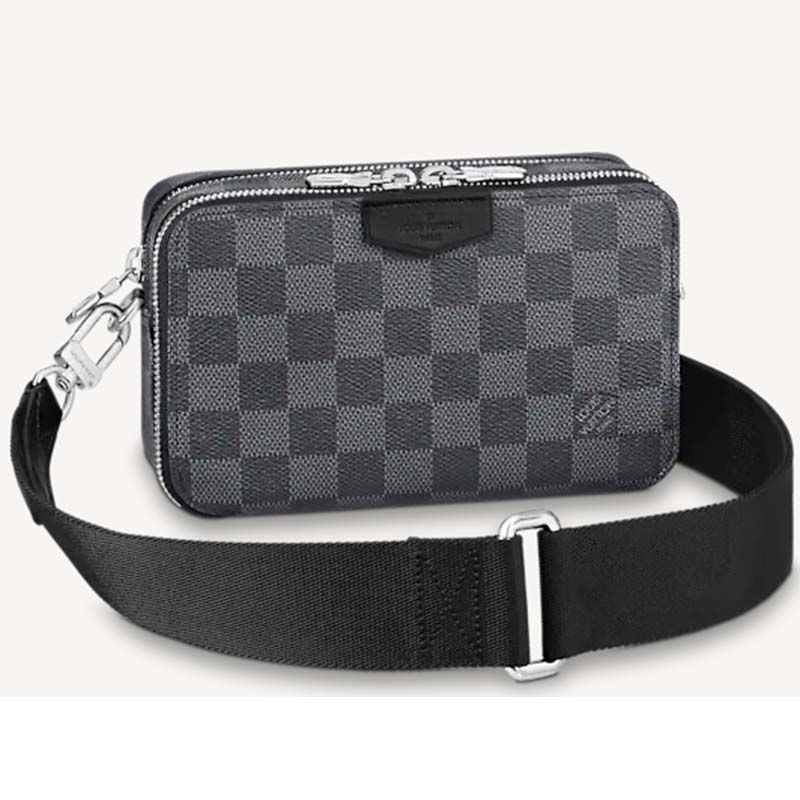 Louis Vuitton Zip Around Damier GM Graphite Coated Canvas Wallet LV-0729N-0002