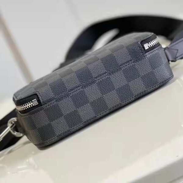 Louis Vuitton LV Unisex Alpha Wearable Wallet Damier Graphite Coated Canvas Cowhide (9)