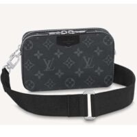 Louis Vuitton LV Unisex Alpha Wearable Wallet Monogram Eclipse Coated Canvas Cowhide