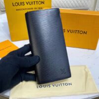 Louis Vuitton LV Unisex Brazza Wallet Supple Epi Leather Black (2)