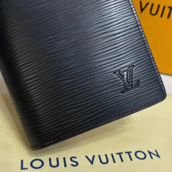 Louis Vuitton LV Unisex Brazza Wallet Supple Epi Leather Black (3)