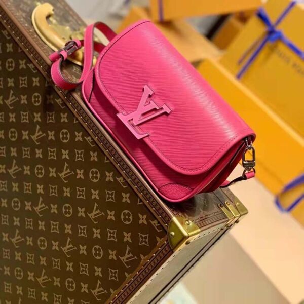 Louis Vuitton LV Unisex Buci Crossbody Pink Epi Grained Smooth Cowhide Leather (6)