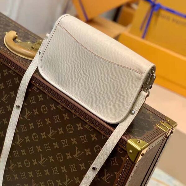 Louis Vuitton LV Unisex Buci Crossbody White Epi Grained Smooth Cowhide Leather (6)