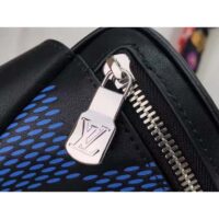 Louis Vuitton LV Unisex Campus Bumbag Navy Blue Black Damier Infini 3D Cowhide (4)