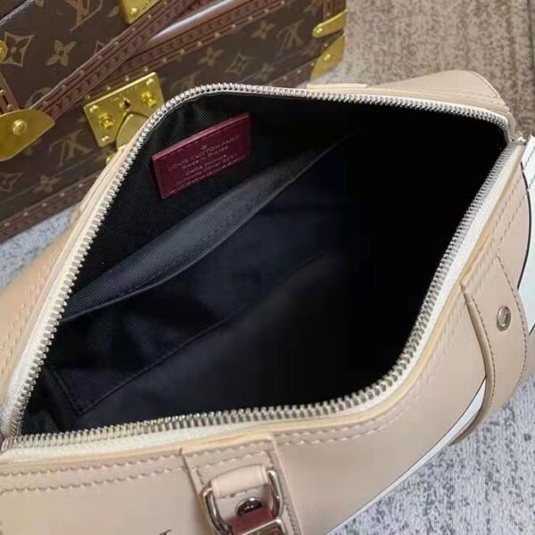 Louis Vuitton LV Unisex City Keepall Bag Beige Calf Cowhide Leather (3)