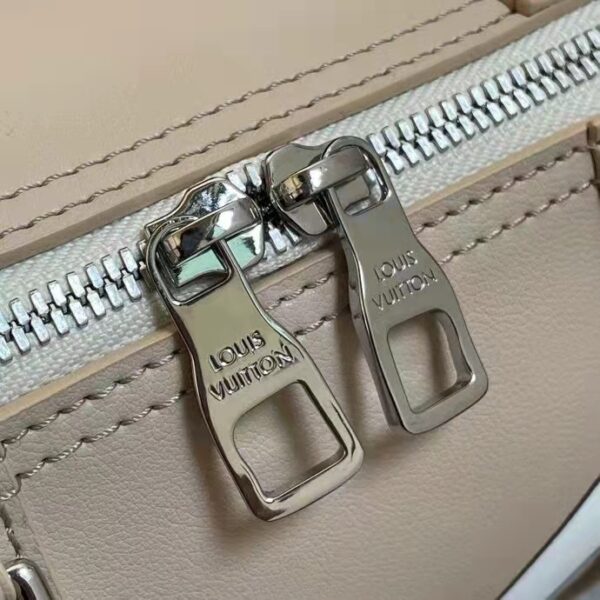Louis Vuitton LV Unisex City Keepall Bag Beige Calf Cowhide Leather (6)