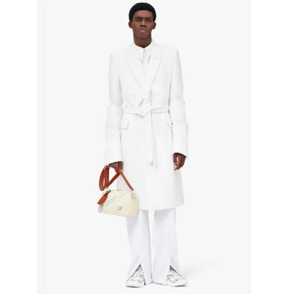 Louis Vuitton LV Unisex City Keepall Bag Beige Calf Cowhide Leather (8)