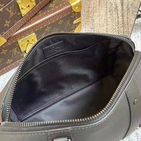 Louis Vuitton LV Unisex City Keepall Bag Black Aerogram Grained Calf Cowhide (10)