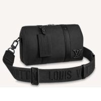Louis Vuitton LV Unisex City Keepall Bag Black Aerogram Grained Calf Cowhide (2)
