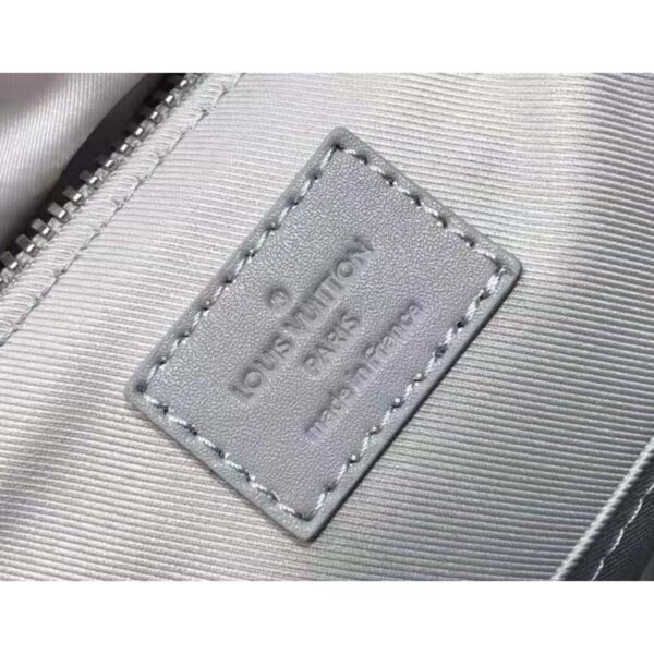 Louis Vuitton LV Unisex City Keepall Bag Gray Aerogram Cowhide Leather Textile Lining (8)
