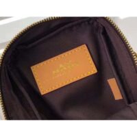 Louis Vuitton LV Unisex Flap Double Phone Pouch Monogram Stripes Brown Coated canvas (9)