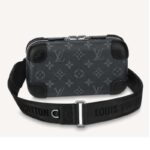 Louis Vuitton LV Unisex Horizon Clutch Schwarzes Monogramm Eclipse Beschichtetes Canvas Textil Rindsleder