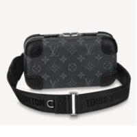 Louis Vuitton LV Unisex Horizon Clutch Black Monogram Eclipse Coated Canvas Textile Cowhide (11)