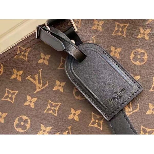 Louis Vuitton LV Unisex Keepall Bandoulière 45 Brown Coated Canvas Cowhide Leather (5)