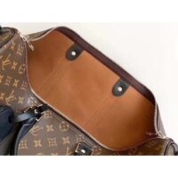 Louis Vuitton LV Unisex Keepall Bandoulière 45 Brown Coated Canvas Cowhide Leather (11)