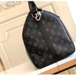 Louis Vuitton LV Unisex Keepall Bandoulière 45 Travel Bag Grey Coated Canvas Cowhide - Image 6