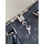 Louis Vuitton LV Unisex Keepall Bandoulière 45 Travel Bag Grey Coated Canvas Cowhide - Image 9