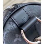 Louis Vuitton LV Unisex Keepall Bandoulière 45 Travel Bag Grey Coated Canvas Cowhide - Image 11