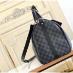 Louis Vuitton LV Unisex Keepall Bandoulière 45 Travel Bag Grey Damier Graphite Canvas - immagine 6