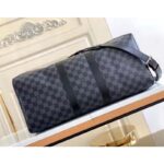 Louis Vuitton LV Unisex Keepall Bandoulière 45 Travel Bag Grey Damier Graphite Canvas - immagine 5