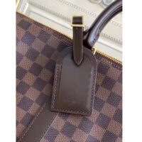 Louis Vuitton LV Unisex Keepall Bandoulière 55 Brown Coated Canvas Cowhide Leather (13)