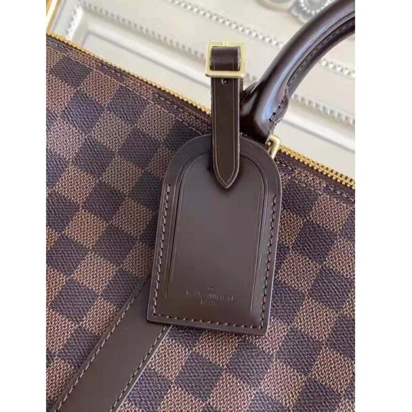 Louis Vuitton LV Unisex Keepall Bandoulière 55 Brown Coated Canvas Cowhide Leather (2)