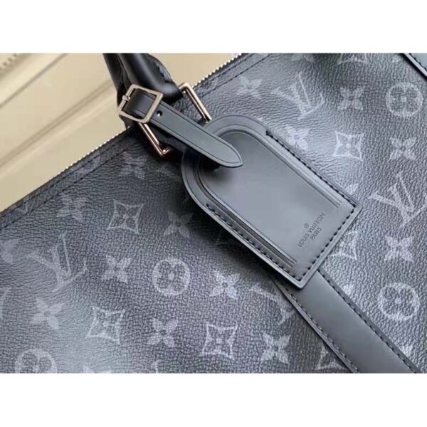 Louis Vuitton LV Unisex Keepall Bandoulière 55 Travel Bag Coated Canvas Cowhide (14)