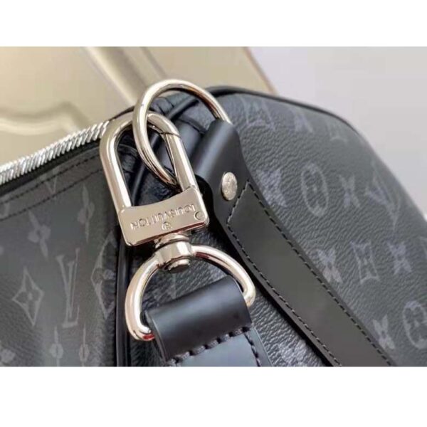 Louis Vuitton LV Unisex Keepall Bandoulière 55 Travel Bag Coated Canvas Cowhide (7)