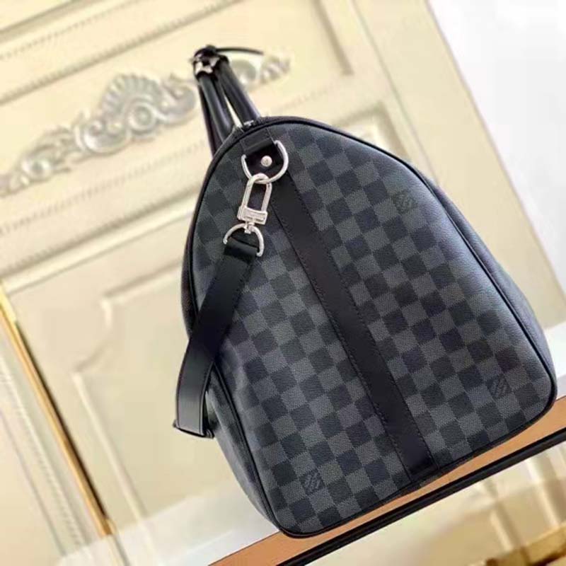 Louis Vuitton Damier Graphite Keepall Bandouliere 55 Travel bag Grey Cloth  ref.562791 - Joli Closet