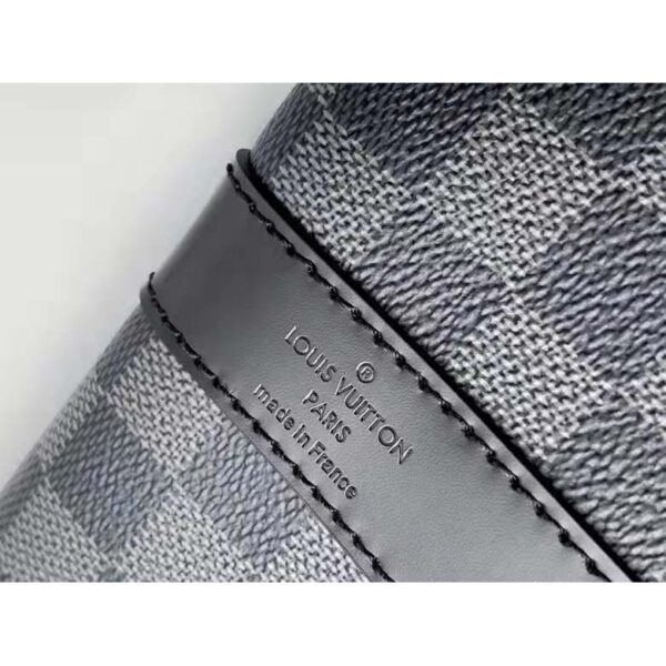 Louis Vuitton LV Unisex Keepall Bandoulière 55 Travel Bag Grey Damier Graphite Canvas (9)