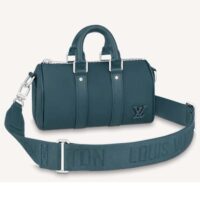 Louis Vuitton LV Unisex Keepall XS Blue Aerogram Cowhide Leather Textile Lining (1)