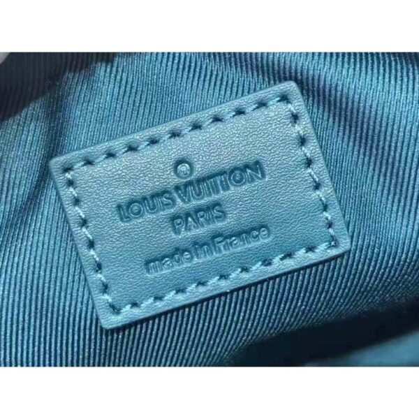 Louis Vuitton LV Unisex Keepall XS Blue Aerogram Cowhide Leather Textile Lining (13)