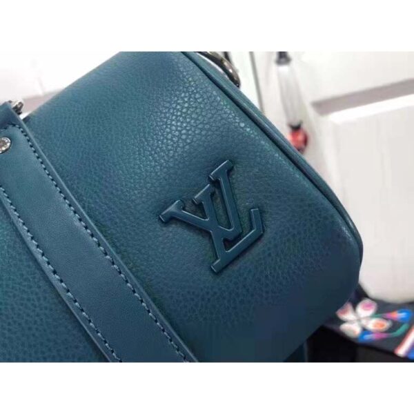 Louis Vuitton LV Unisex Keepall XS Blue Aerogram Cowhide Leather Textile Lining (2)