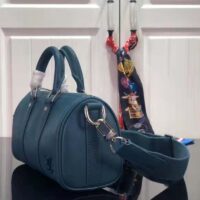 Louis Vuitton LV Unisex Keepall XS Blue Aerogram Cowhide Leather Textile Lining (1)