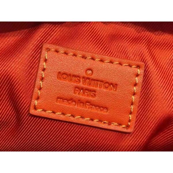 Louis Vuitton LV Unisex Keepall XS Orange Aerogram Cowhide Leather Textile Lining (9)