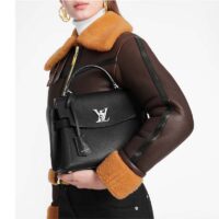 Louis Vuitton LV Unisex Lockme Ever BB Handbag Black Soft Calfskin (11)
