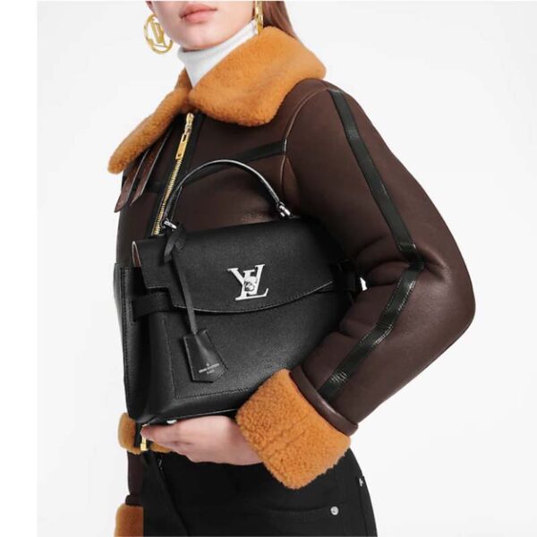 Louis Vuitton LV Unisex Lockme Ever BB Handbag Black Soft Calfskin (1)