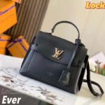 Louis Vuitton LV Women Lockme Ever BB Handbag Black Soft Calfskin - Image 2