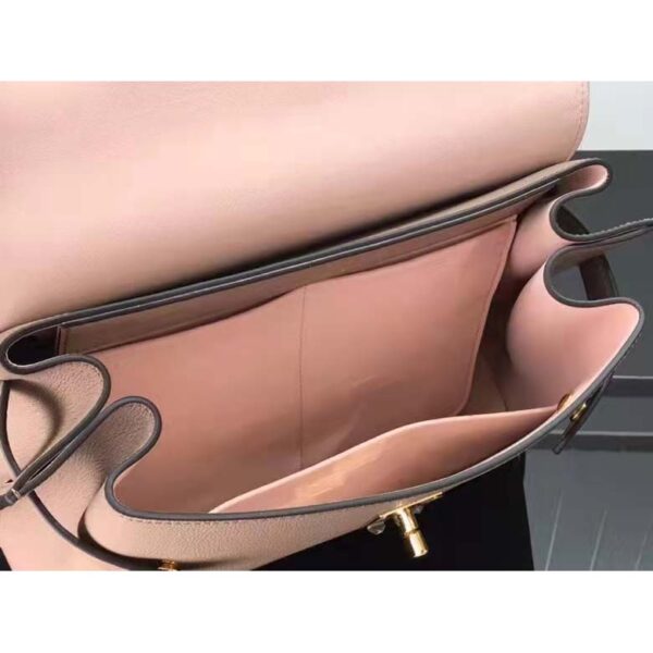 Louis Vuitton LV Unisex Lockme Ever MM Handbag Beige Soft Grained Calfskin (3)