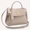 Louis Vuitton LV Unisex Lockme Ever MM Handbag Beige Soft Grained Calfskin