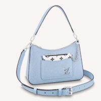 Louis Vuitton LV Unisex Marelle Handbag Blue Epi Grained Cowhide Leather Canvas (10)