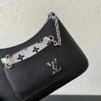 Louis Vuitton LV Unisex Marelle Handbag Quartz Black Epi Grained Cowhide Canvas (1)